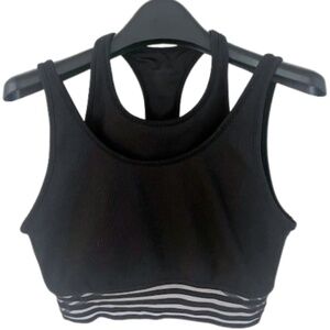 Alo Yoga Gaze Layered Sports Bra - Black